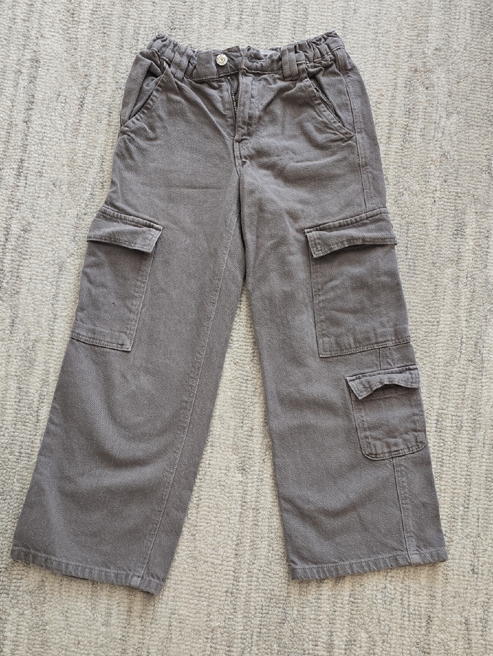 Zara Kids Cargo Pants in Gray